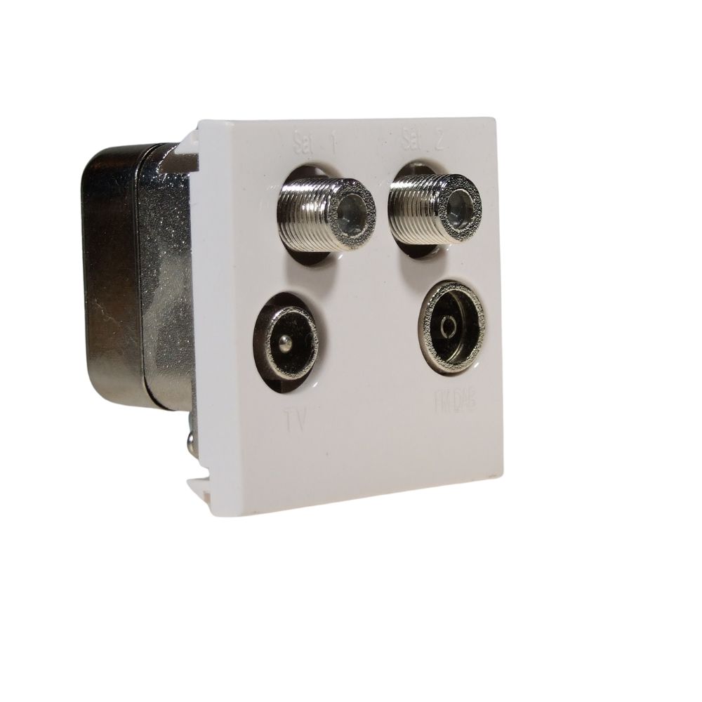 Quadplex Module (FM/TV x2/SAT) White