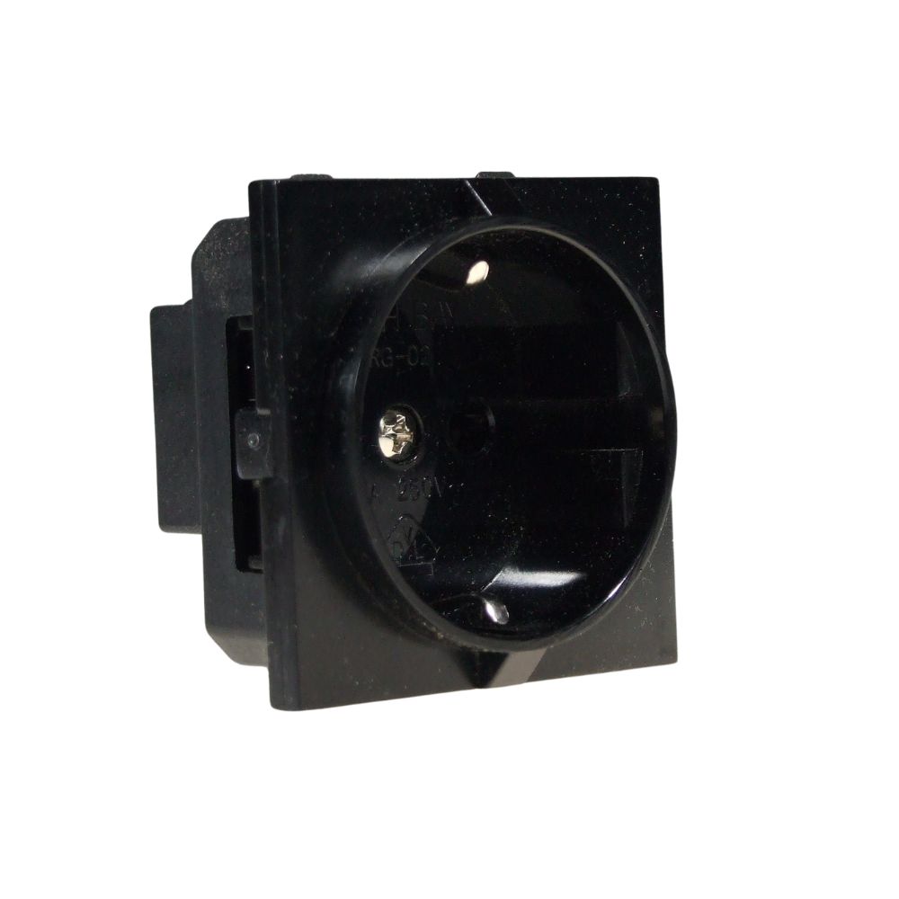 Schuko Socket Black