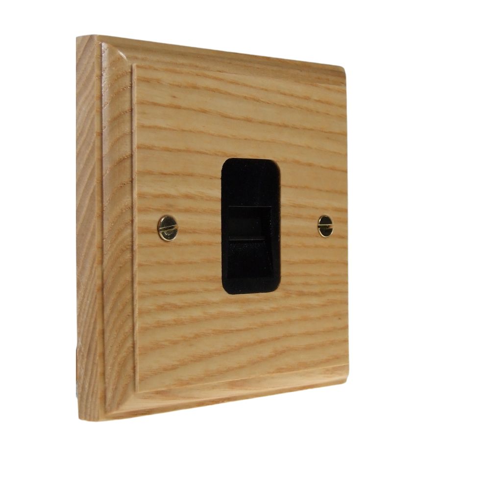 Classic Ash Single Telephone Secondary Socket Black