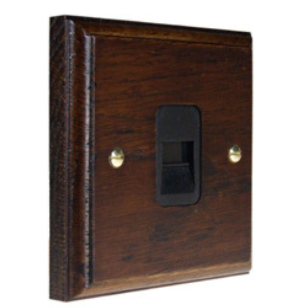 Classic Dark Oak Telephone Secondary Socket Black