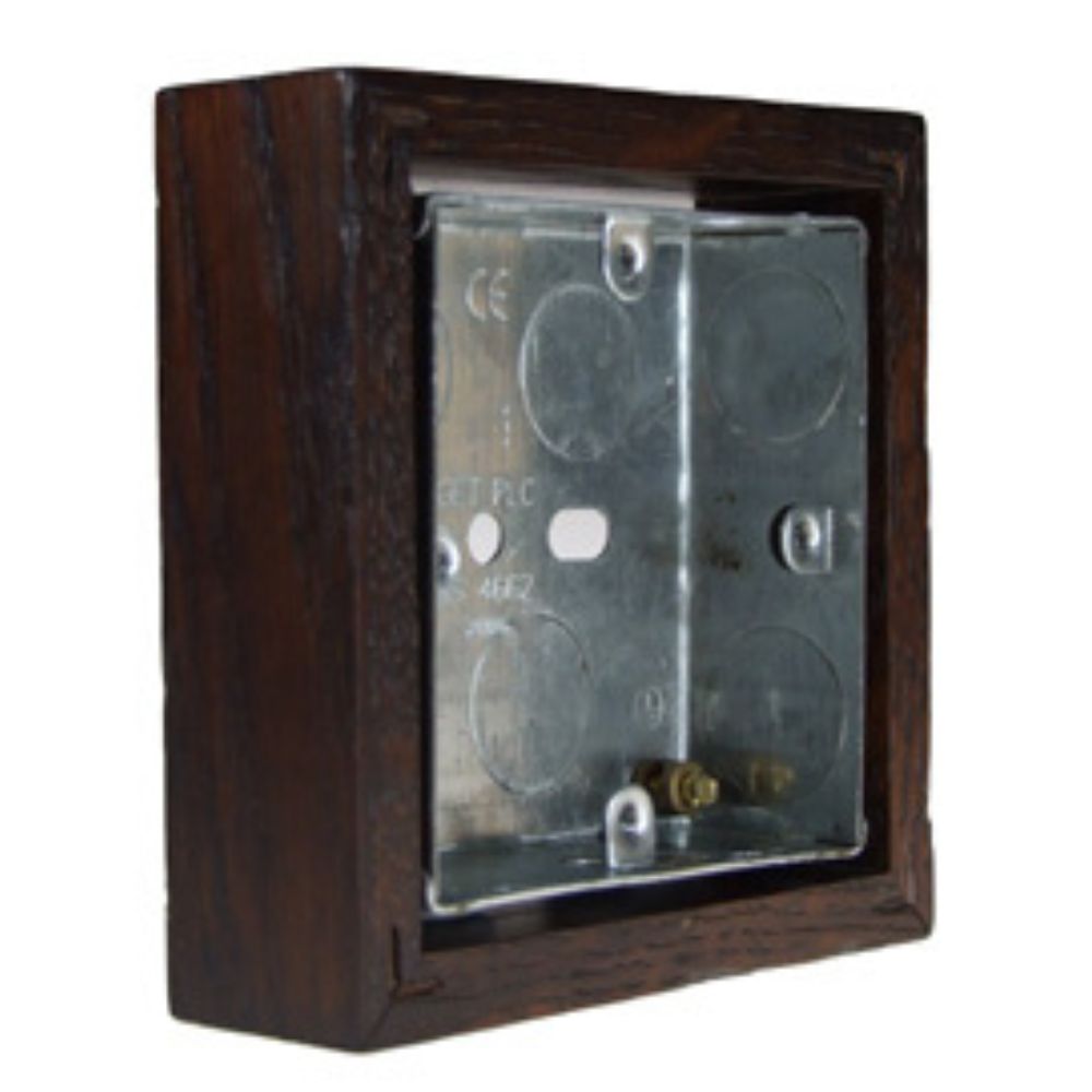 Classic Dark Oak Single Surface Pattress 38mm