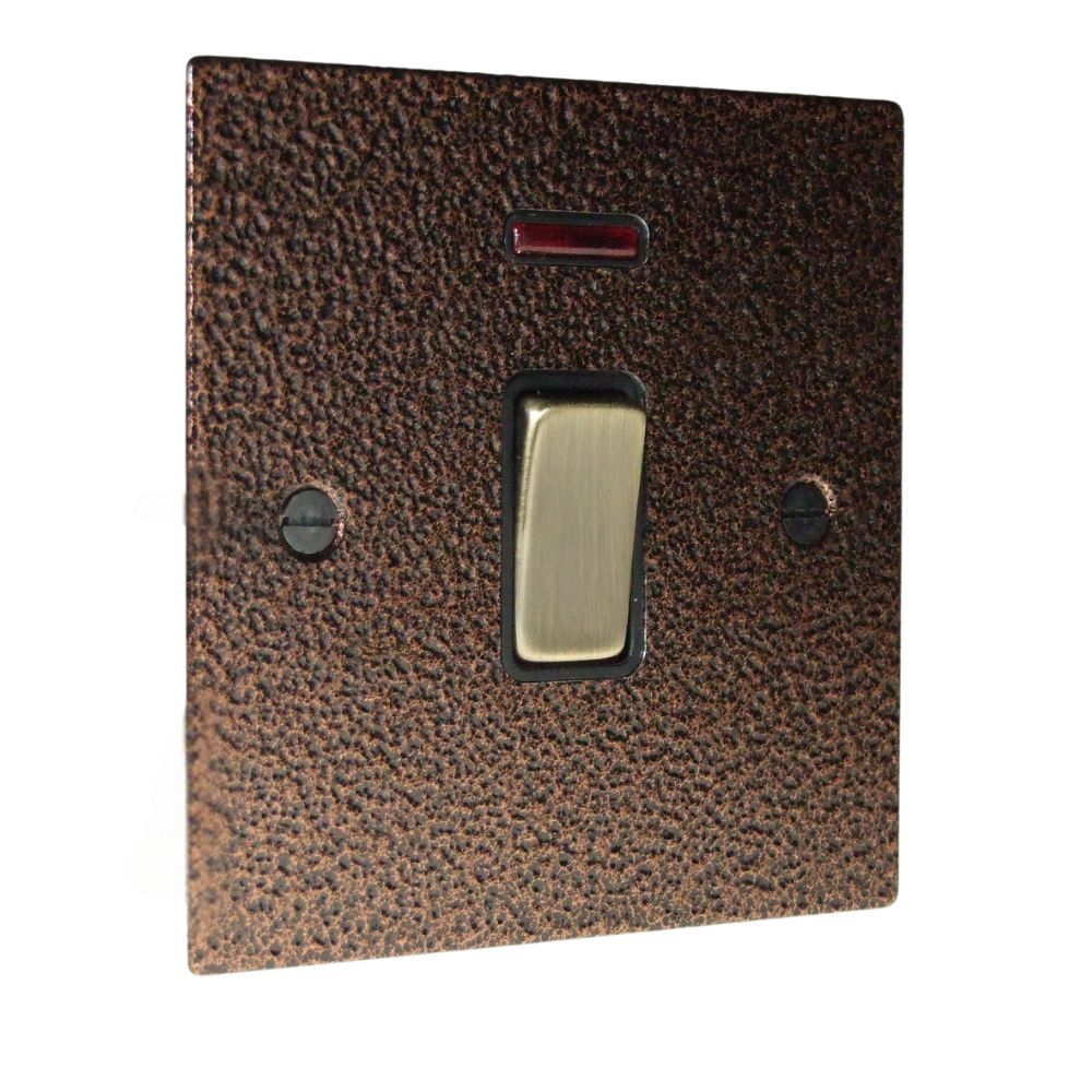 Elements 1-Gang Double Pole 20-Amp Rocker Switch Copper Crackle