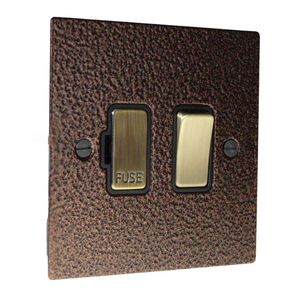 Elements 1-Gang 13-Amp Switch Fuse Spur in Copper Crackle
