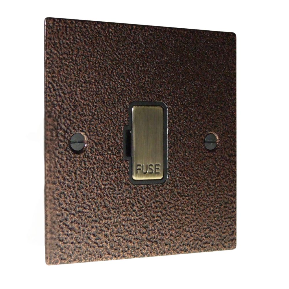 Elements 1-Gang 13-Amp Unswitched Fuse Spur in Copper Crackle