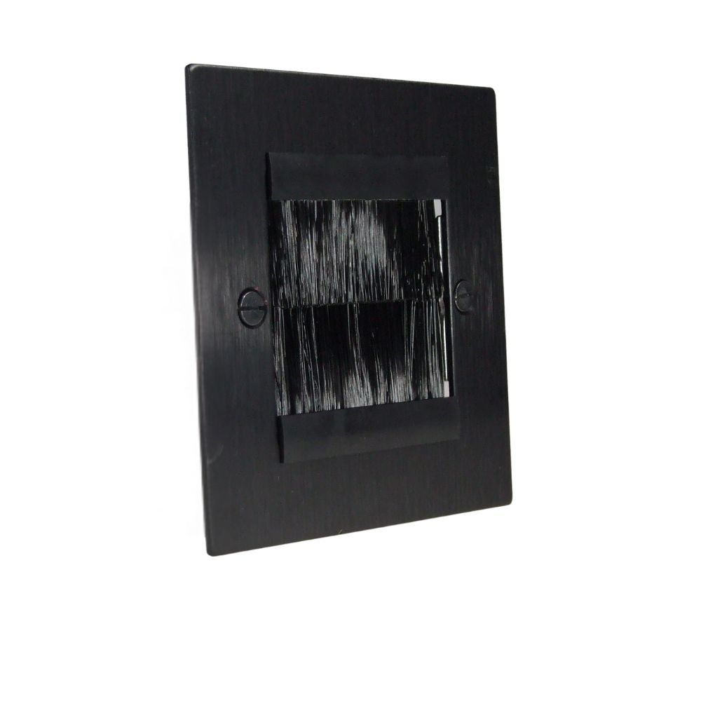 Satin Black Metal Flat Plate Double Brush Plate Black