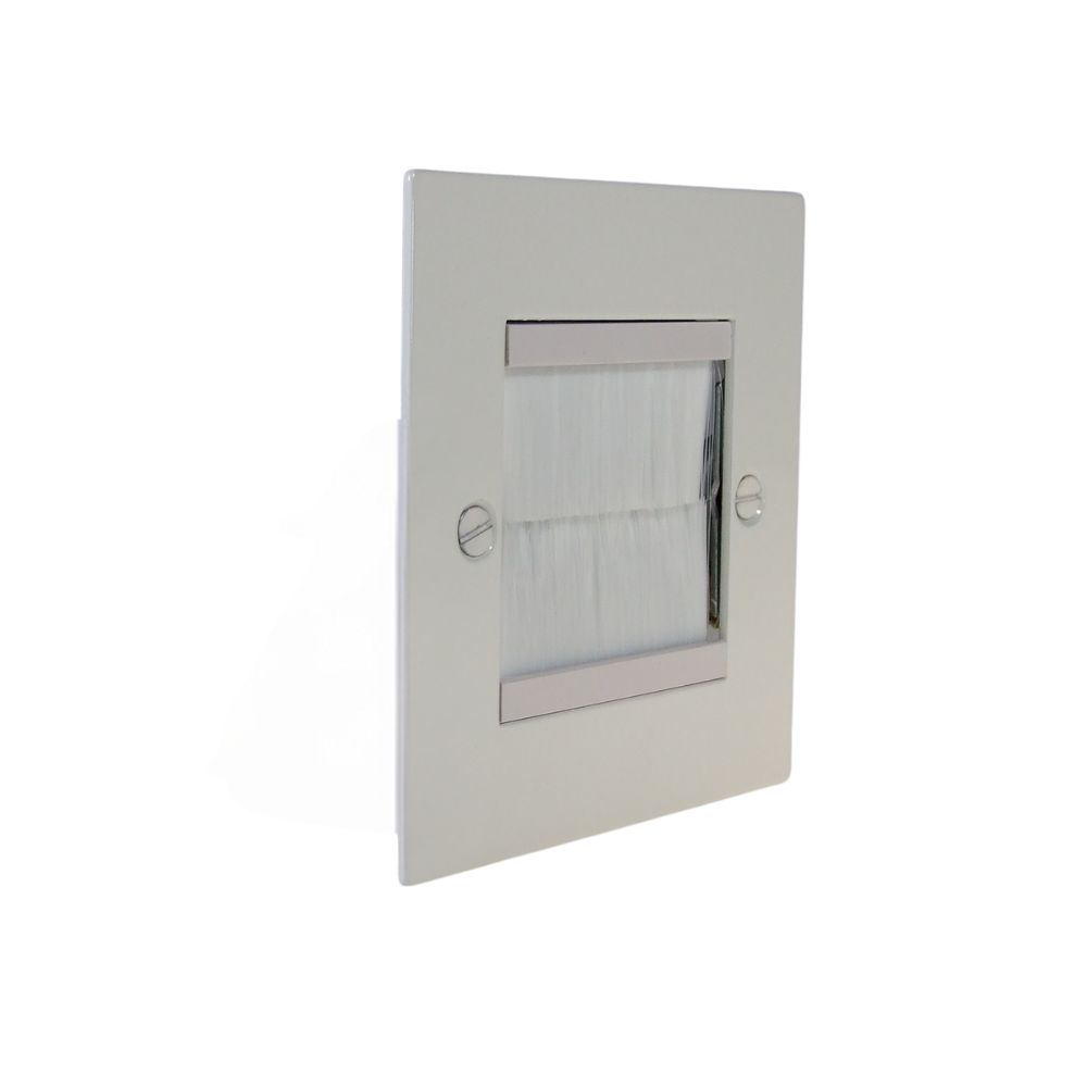 Gloss White Metal Flat Plate Double Brush Plate White