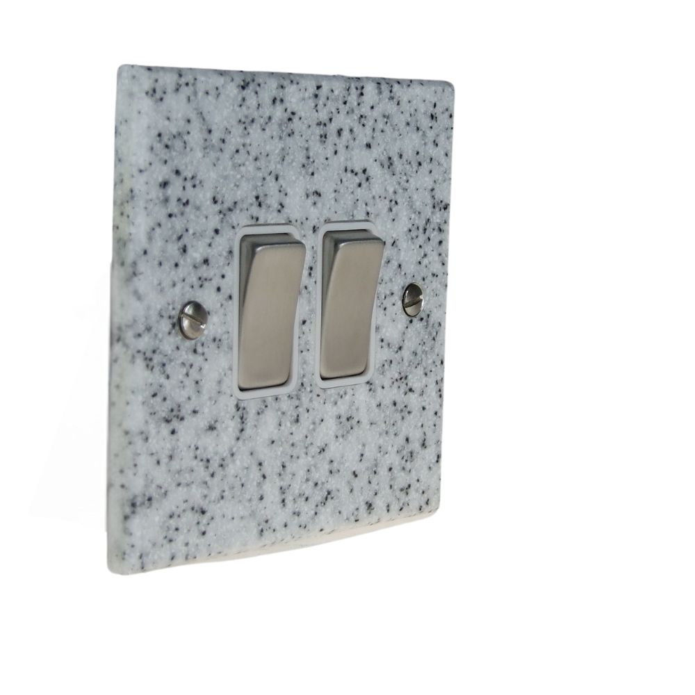 Quarry 2-Gang 2-Way 10-Amp Rocker Switch in Grey Sand