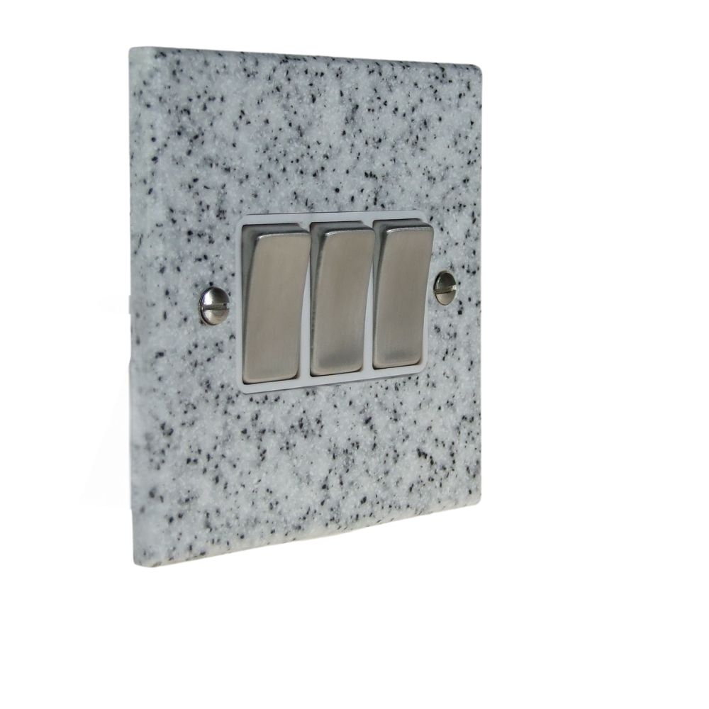 Quarry 3-Gang 2-Way 10-Amp Rocker Switch in Grey Sand