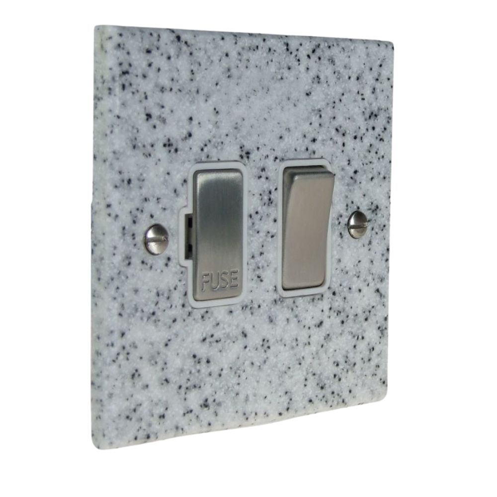 Quarry 1-Gang 13-Amp Switch Fuse Spur in Grey Sand