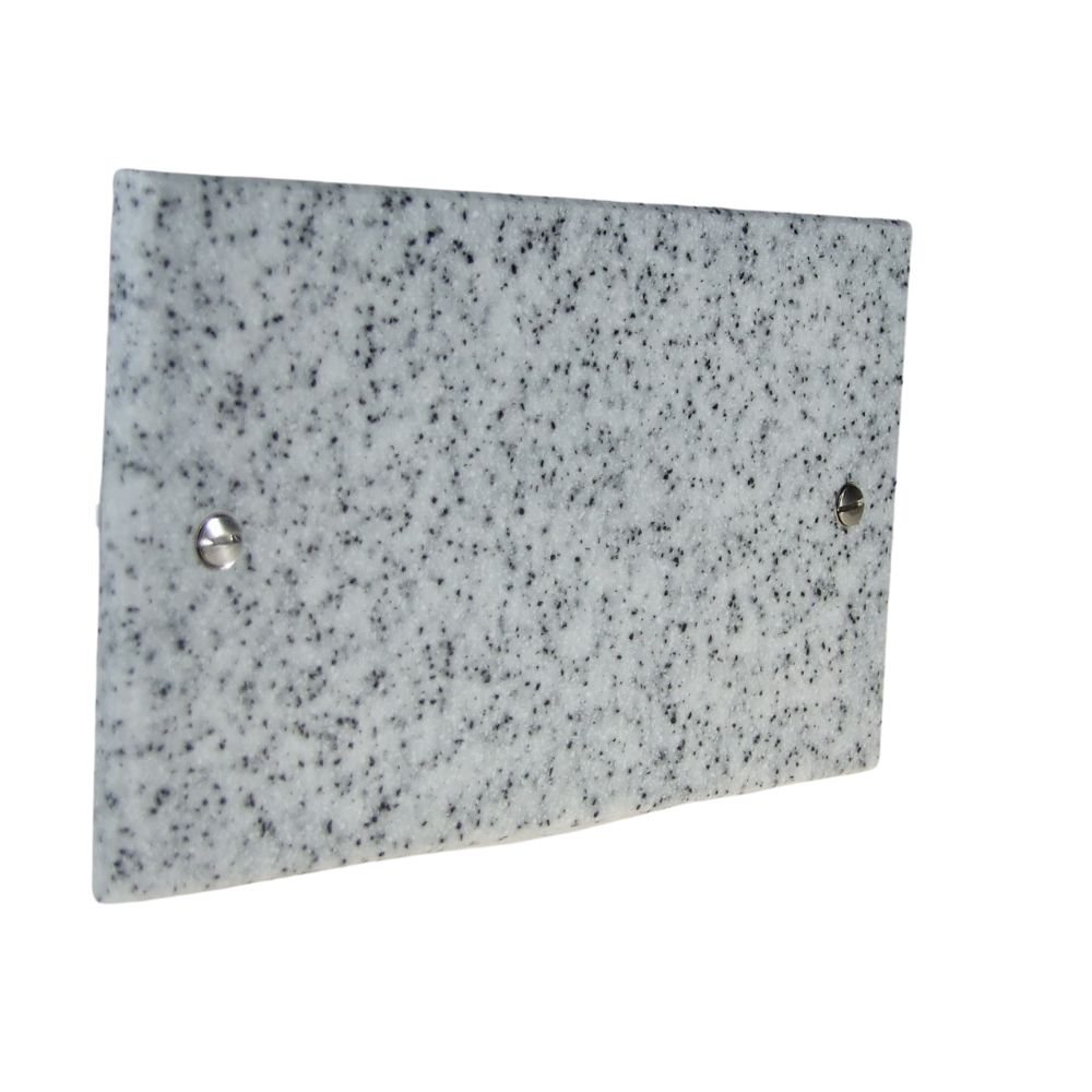 Grey Sand Acrylic Resin Twin Blank Plate