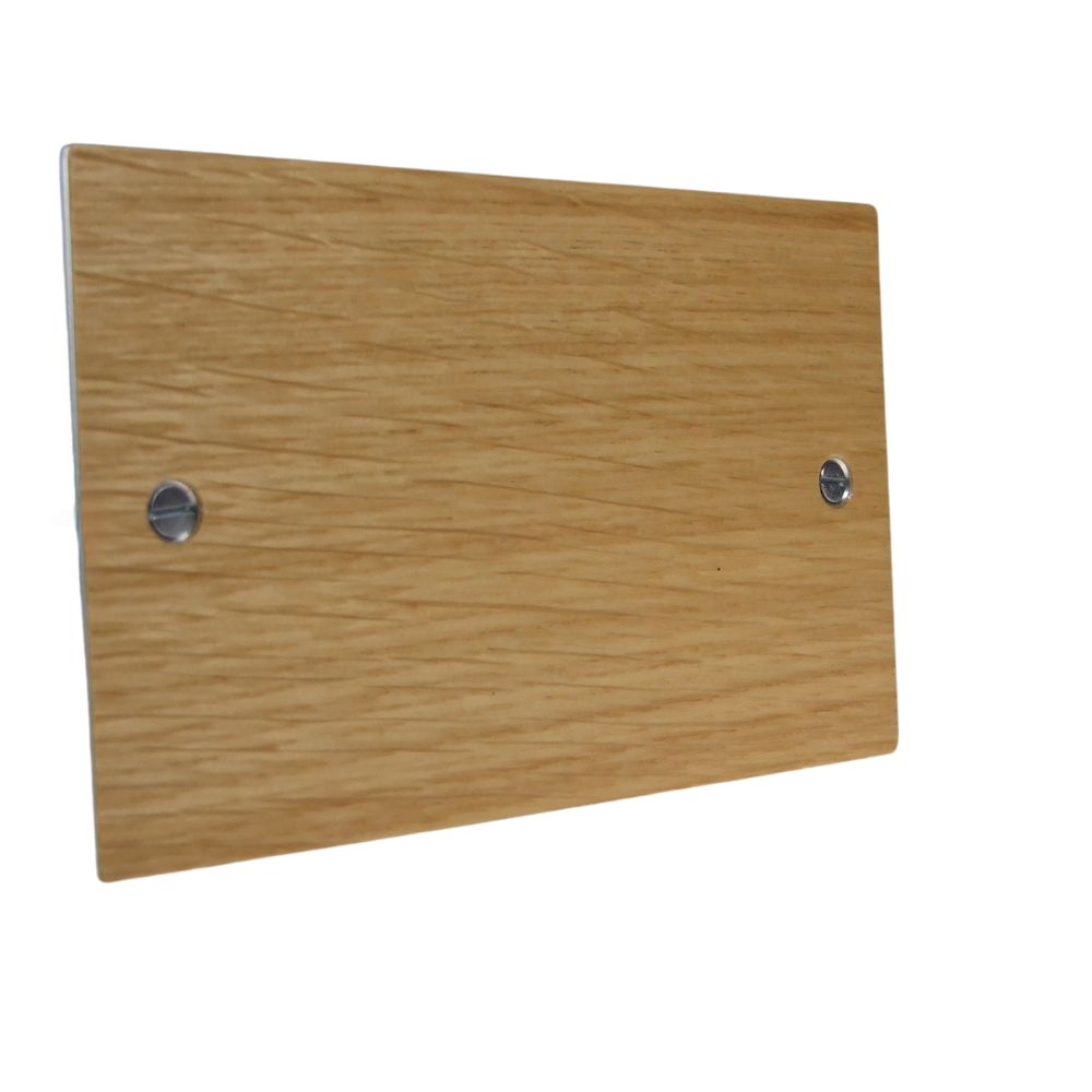 Oak Veneer Twin Blank Plate