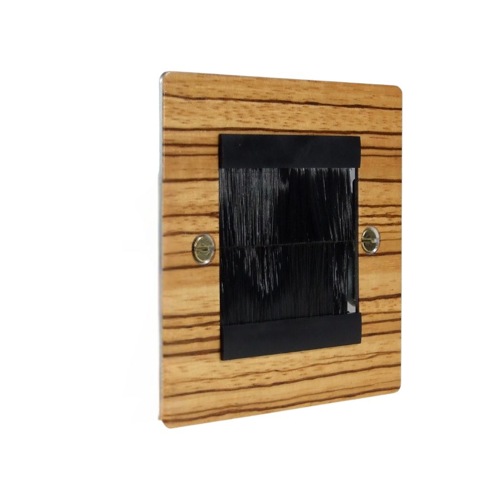 Zebranno Veneer Double Brush Plate Black